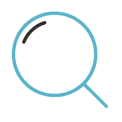 Animated magnifying glass icon Animated magnifying glass icon in blue and grey