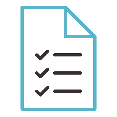 Animated to do list icon Animated to do list icon in blue and grey